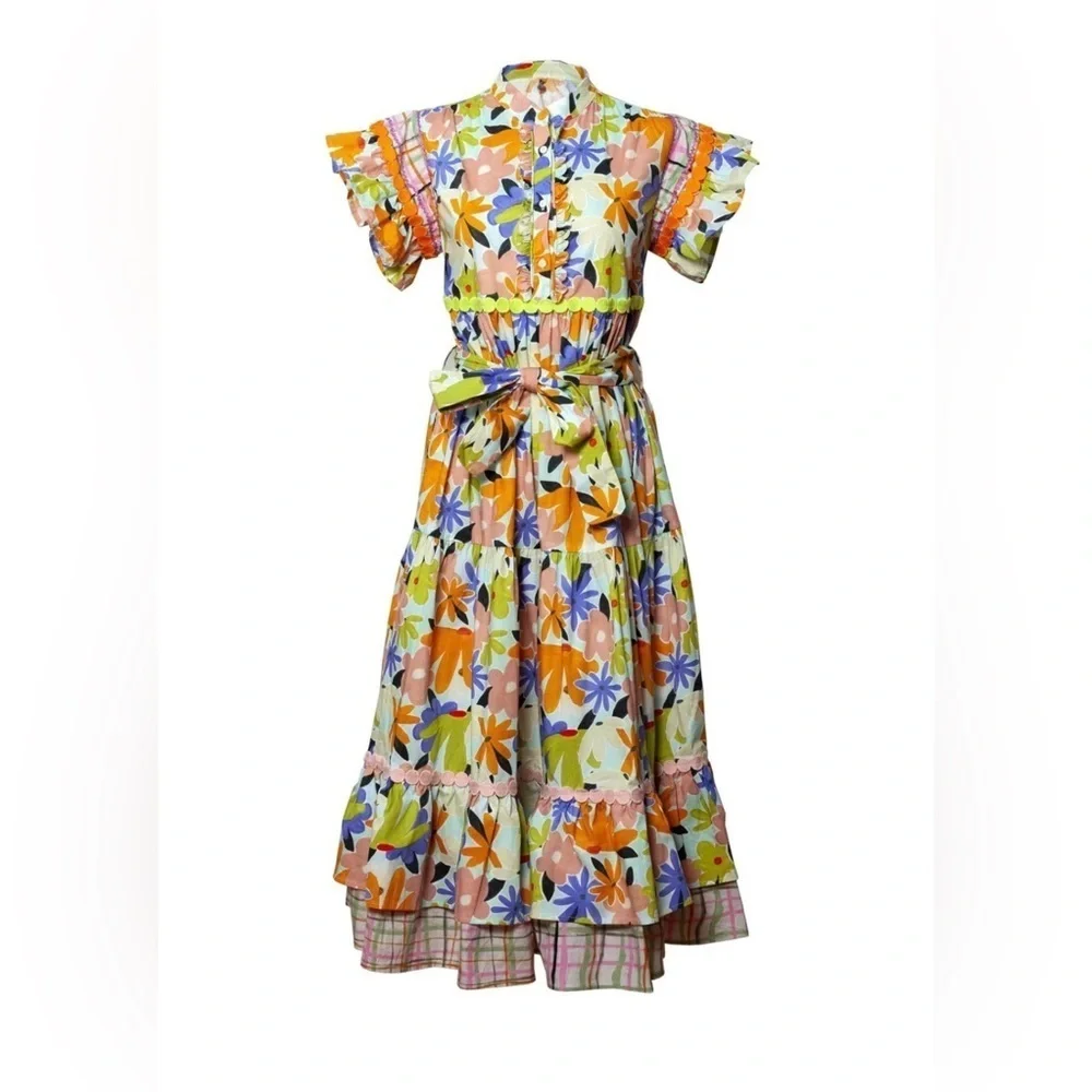 Celia B Floral Seren Midi Dress Womens XS NWT - Picture 6 of 14